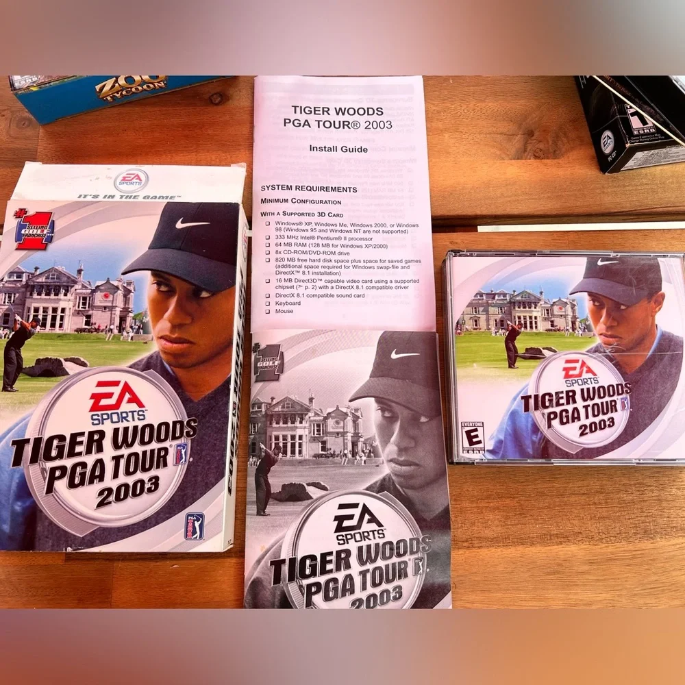 PC Tiger Woods PGA Tour 2003 PC 3 Discs + Manual EA Sports